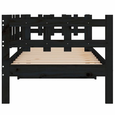 Slaapbank 90x200 cm massief grenenhout zwart 9