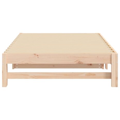 Slaapbank uitschuifbaar massief grenenhout 2x(100x200) cm 9