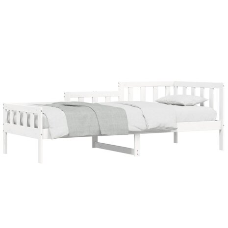 Slaapbank zonder matras 80x200 cm massief grenenhout wit 3