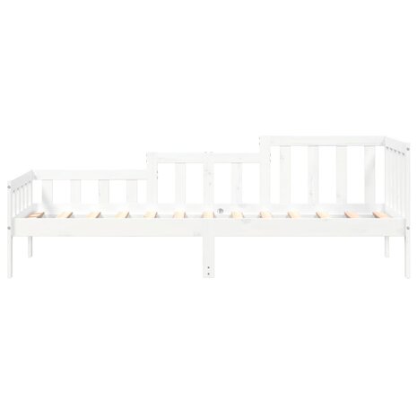 Slaapbank zonder matras 80x200 cm massief grenenhout wit 4