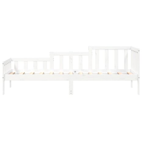 Slaapbank zonder matras 90x200 cm massief grenenhout wit 4
