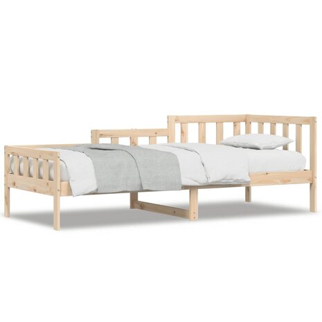 Slaapbank zonder matras 90x190 cm massief grenenhout 2