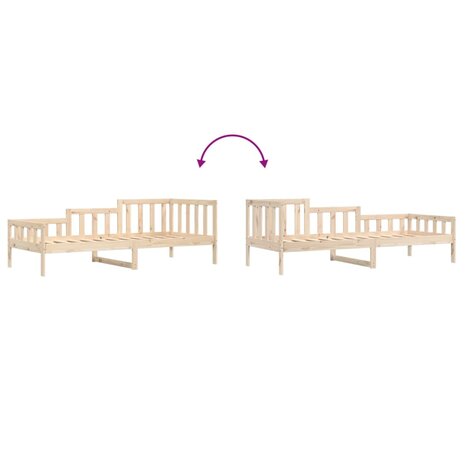 Slaapbank zonder matras 90x190 cm massief grenenhout 8