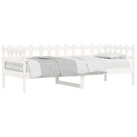 Slaapbank zonder matras 80x200 cm massief grenenhout wit 3