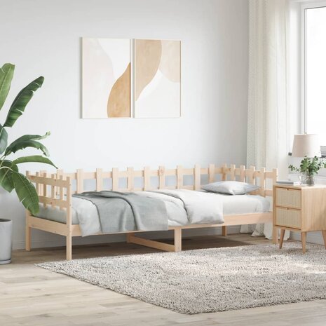Slaapbank zonder matras 90x190 cm massief grenenhout 1