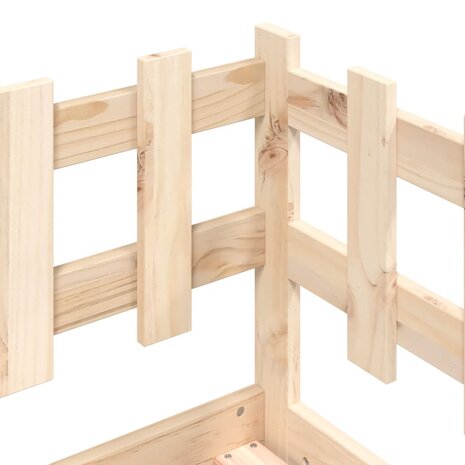 Slaapbank zonder matras 90x190 cm massief grenenhout 8