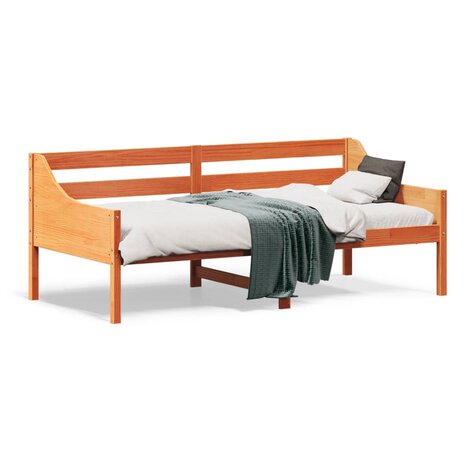 Bedbank zonder matras wasbruin 75x190 cm massief grenenhout 2