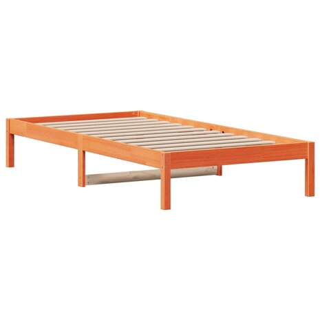 Slaapbank zonder matras 90x200 cm massief grenenhout wasbruin 6