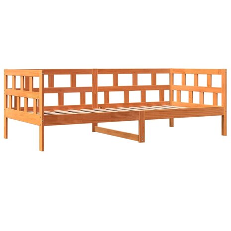 Slaapbank zonder matras 90x200 cm massief grenenhout wasbruin 3