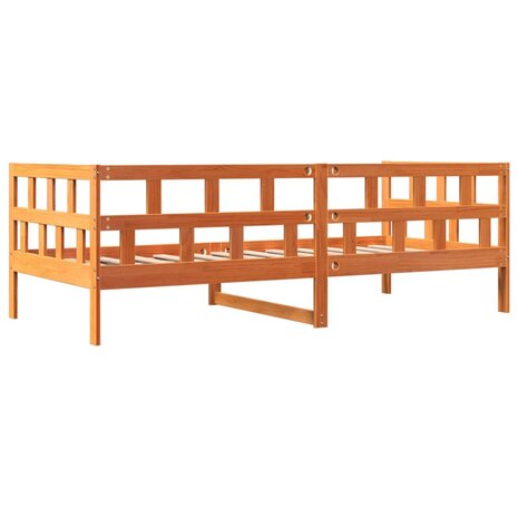 Slaapbank zonder matras 90x200 cm massief grenenhout wasbruin 8
