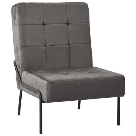 Relaxstoel 65x79x87 cm fluweel donkergrijs 1