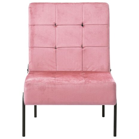 Relaxstoel 65x79x87 cm fluweel roze 2