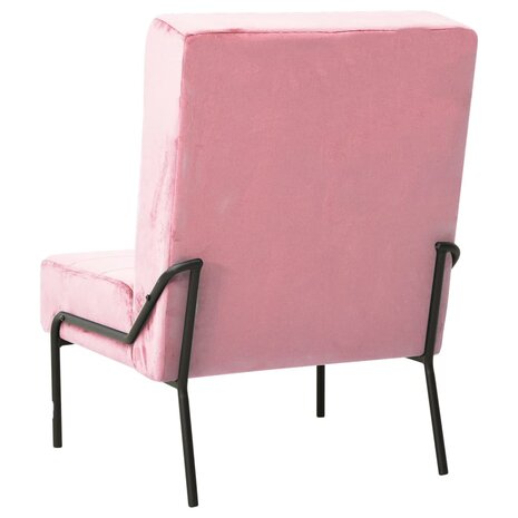 Relaxstoel 65x79x87 cm fluweel roze 4