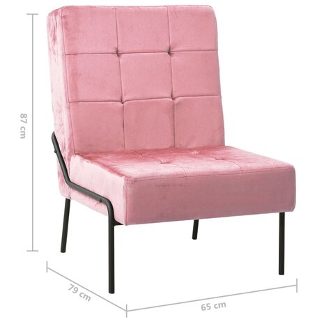 Relaxstoel 65x79x87 cm fluweel roze 7