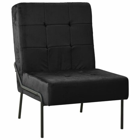 Relaxstoel 65x79x87 cm fluweel zwart 1