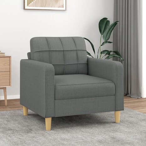 Fauteuil 60 cm stof donkergrijs 1