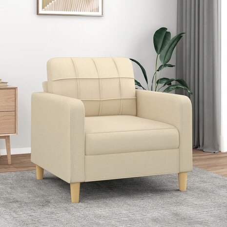 Fauteuil 60 cm stof crèmekleurig 1