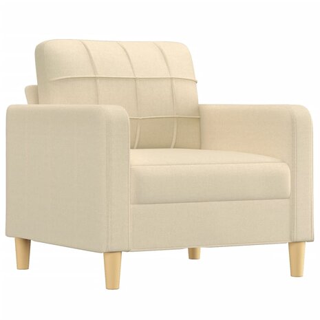 Fauteuil 60 cm stof crèmekleurig 2