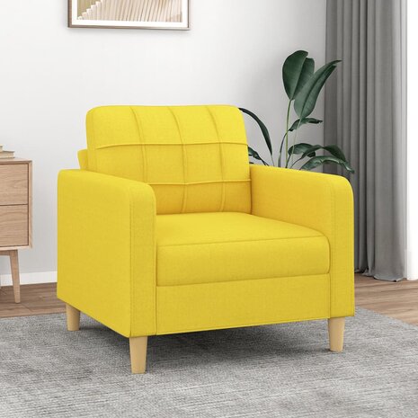 Fauteuil 60 cm stof lichtgeel 1
