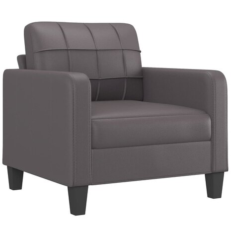 Fauteuil 60 cm kunstleer grijs 2