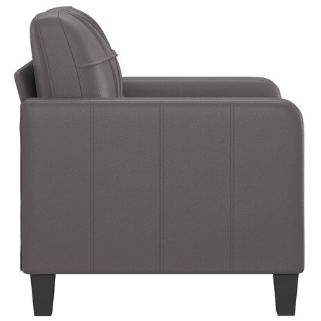 Fauteuil 60 cm kunstleer grijs 4