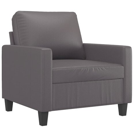 Fauteuil 60 cm kunstleer grijs 2