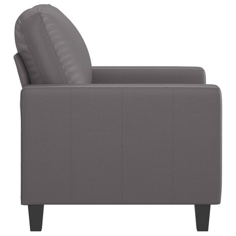 Fauteuil 60 cm kunstleer grijs 4