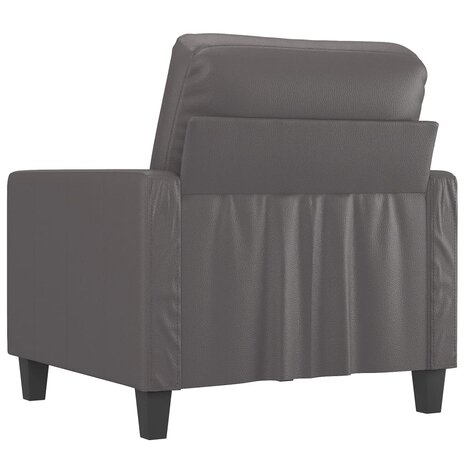 Fauteuil 60 cm kunstleer grijs 5