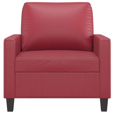 Fauteuil 60 cm kunstleer wijnrood 3