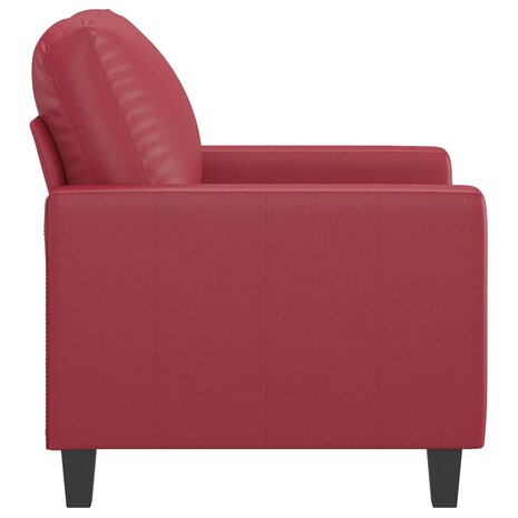 Fauteuil 60 cm kunstleer wijnrood 4