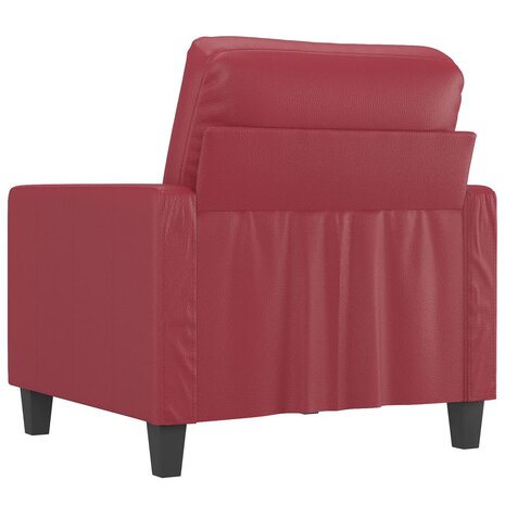 Fauteuil 60 cm kunstleer wijnrood 5