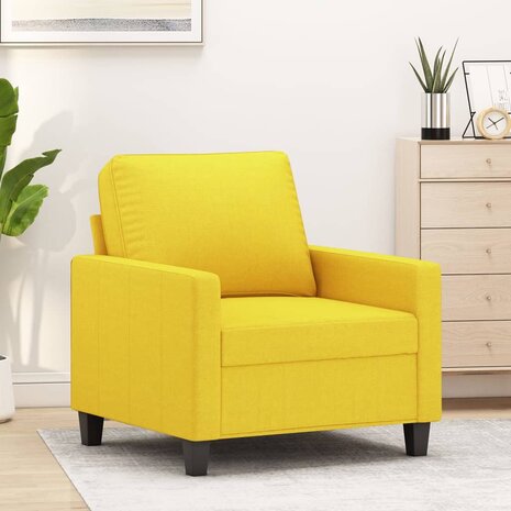 Fauteuil 60 cm stof lichtgeel 1