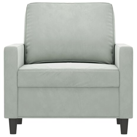 Fauteuil 60 cm fluweel lichtgrijs  3