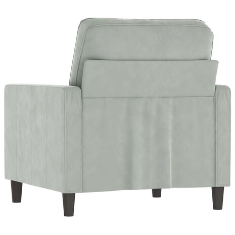 Fauteuil 60 cm fluweel lichtgrijs  5