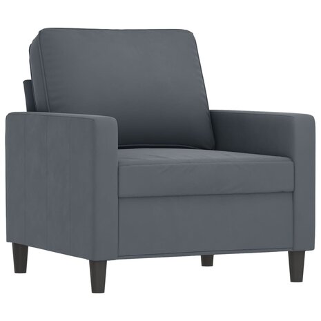 Fauteuil 60 cm fluweel donkergrijs 2