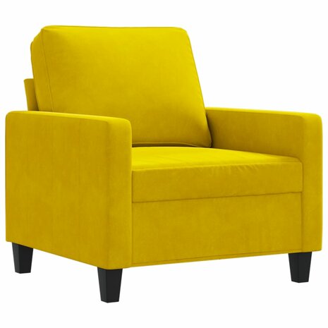 Fauteuil 60 cm fluweel geel 2