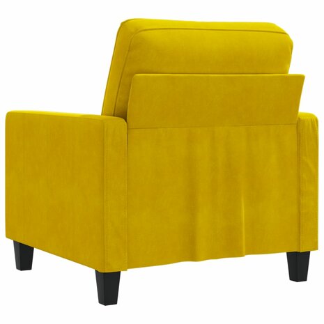 Fauteuil 60 cm fluweel geel 6