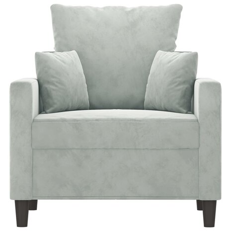 Fauteuil 60 cm fluweel lichtgrijs 3