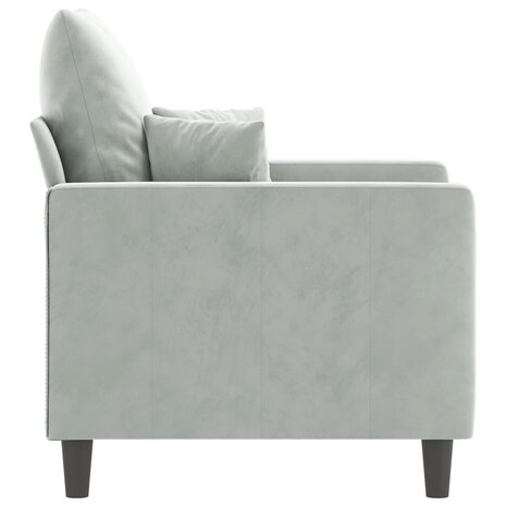 Fauteuil 60 cm fluweel lichtgrijs 4