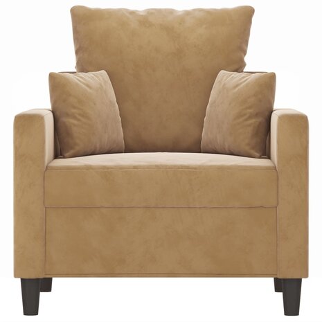 Fauteuil 60 cm fluweel bruin 3