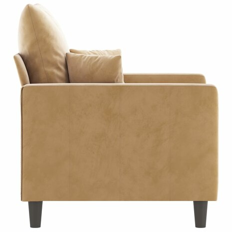 Fauteuil 60 cm fluweel bruin 4