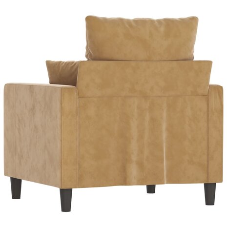 Fauteuil 60 cm fluweel bruin 5