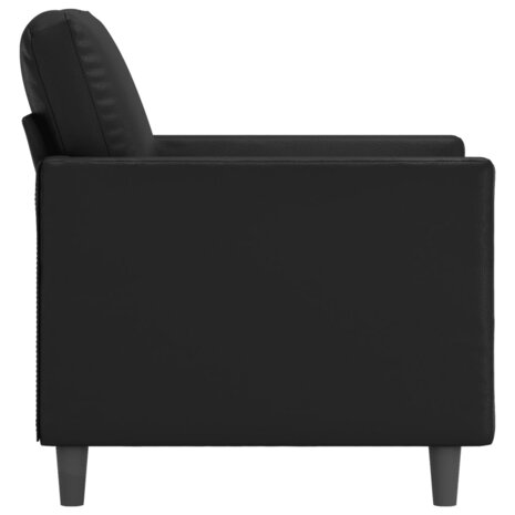 Fauteuil 60 cm kunstleer zwart 4