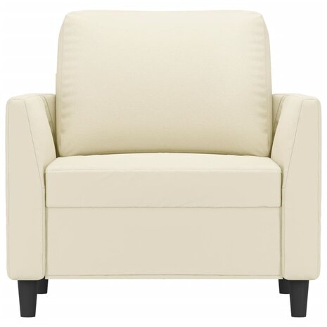 Fauteuil 60 cm kunstleer crèmekleurig 3