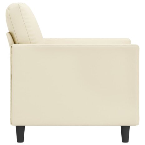 Fauteuil 60 cm kunstleer crèmekleurig 4
