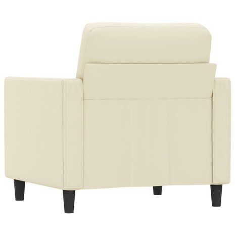 Fauteuil 60 cm kunstleer crèmekleurig 5