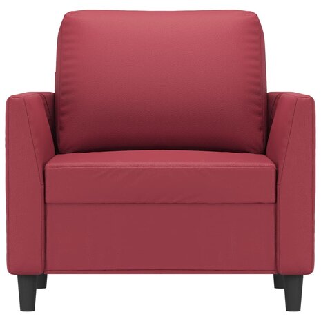 Fauteuil 60 cm kunstleer wijnrood 3