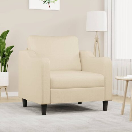 Fauteuil 60 cm stof crèmekleurig 1