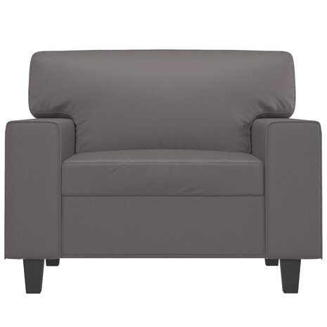 Fauteuil 60 cm kunstleer grijs 3