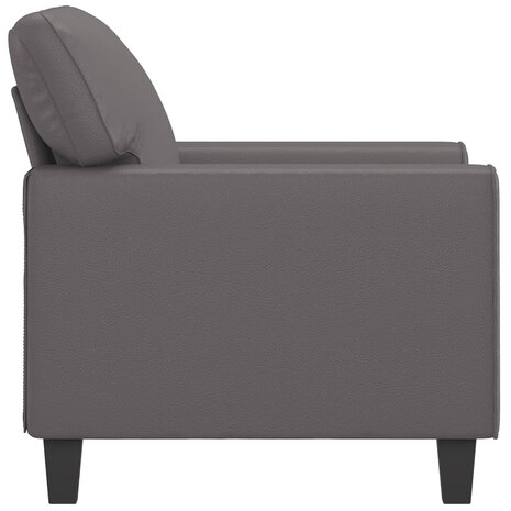 Fauteuil 60 cm kunstleer grijs 4